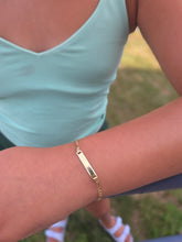 Load image into Gallery viewer, Children’s ID bracelet- 14k Gold