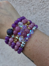 Load image into Gallery viewer, Erin Lavender Rose Quartz Beaded Bracelet - Stash