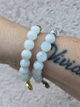 Load image into Gallery viewer, Crystal AB on Moonstone Beaded Bracelet - Stash