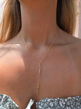 Load image into Gallery viewer, Paperclip Y Chain - 14K Yellow Gold