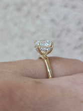 Load image into Gallery viewer, 2.03 Round Brilliant Lab Diamond Engagement Ring with Hidden Halo - 14K Yellow Gold