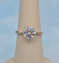 Load image into Gallery viewer, 2.03 Round Brilliant Lab Diamond Engagement Ring with Hidden Halo - 14K Yellow Gold