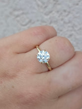 Load image into Gallery viewer, 2.03 Round Brilliant Lab Diamond Engagement Ring with Hidden Halo - 14K Yellow Gold