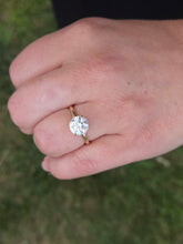 Load image into Gallery viewer, 2.03 Round Brilliant Lab Diamond Engagement Ring with Hidden Halo - 14K Yellow Gold