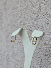 Load image into Gallery viewer, Petite Gold Leverback Earrings - 14K Yellow Gold - Estate
