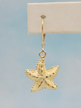 Load image into Gallery viewer, Starfish Leverback Earrings - 14K Yellow Gold