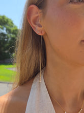Load image into Gallery viewer, CZ Threader Earrings - 14k Gold