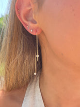 Load image into Gallery viewer, CZ Threader Earrings - 14k Gold