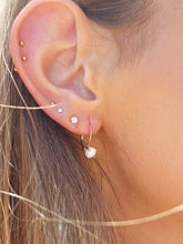 Load image into Gallery viewer, 14K Gold &amp; CZ Leverback Earrings - Marie's Custom