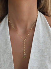 Load image into Gallery viewer, High Polished Heart Adjustable Lariat Necklace