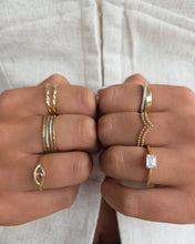 Load image into Gallery viewer, Evil Eye Ring - 14K Yellow Gold