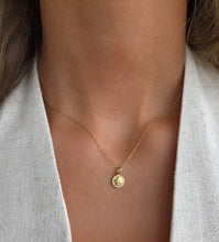 Load image into Gallery viewer, Mini Cherub Pendant with 14K Yellow Gold Cable Chain