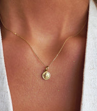 Load image into Gallery viewer, Mini Cherub Pendant with 14K Yellow Gold Cable Chain