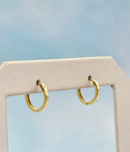 Load image into Gallery viewer, Thin &amp; Petite Everyday Gold Huggies - 14K Yellow Gold
