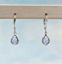 Load image into Gallery viewer, Light Montana- Mini Gemstone Teardrop Leverback Earring