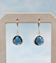 Load image into Gallery viewer, Montana Blue - Mini Teardrop Gemstone Leverback Earrings