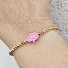Load image into Gallery viewer, &quot;Opal Hamsa&quot; Beaded Bracelet - Our Whole Heart