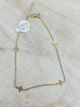 Load image into Gallery viewer, Cross Anklet - 14K Yellow Gold