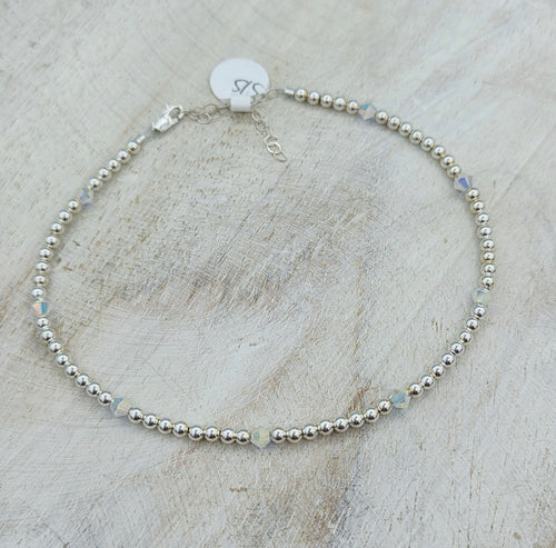 Crystal AB By The Yard Anklet Bracelet - Our Whole Heart