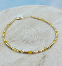Load image into Gallery viewer, Sunflower Crystal by The yard Anklet - Our Whole Heart