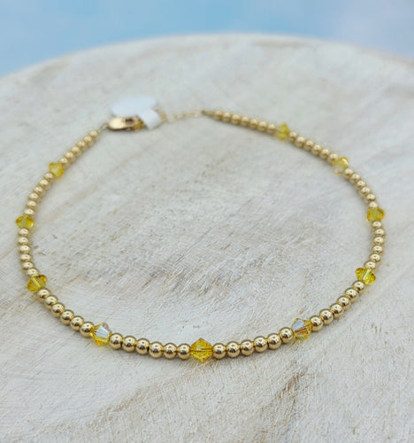 Sunflower Crystal by The yard Anklet - Our Whole Heart