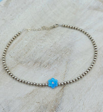 Load image into Gallery viewer, Blue Daisy Flower Anklet - Our Whole Heart