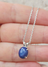 Load image into Gallery viewer, Blue Star Sapphire Necklace - Sterling Silver