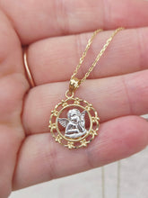 Load image into Gallery viewer, 14k with Rhodium Cherub Angel Pendant