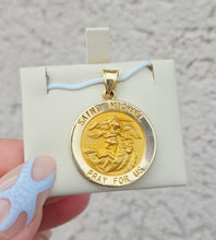 Load image into Gallery viewer, Saint Michael Medal - 14K Yellow Gold