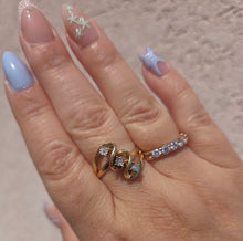 Load image into Gallery viewer, Three Stone Diamond Estate Ring - 14K Yellow Gold