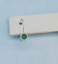 Load image into Gallery viewer, Emerald &amp; Diamond Leverback Earrings