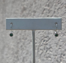 Load image into Gallery viewer, Emerald &amp; Diamond Leverback Earrings