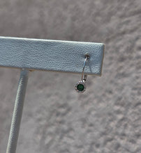 Load image into Gallery viewer, Emerald &amp; Diamond Leverback Earrings