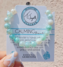 Load image into Gallery viewer, Aqua Agate Calming Stacker - TJazelle