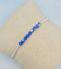 Load image into Gallery viewer, Sapphire Swarovski Crystal Beaded Bracelet- Our Whole Heart