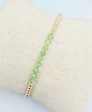 Load image into Gallery viewer, Peridot Swarovski Crystal Beaded Bracelet- Our Whole Heart