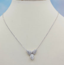 Load image into Gallery viewer, Three Marquise Diamond Necklace - 14k White Gold