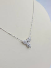 Load image into Gallery viewer, Three Marquise Diamond Necklace - 14k White Gold