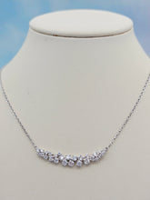 Load image into Gallery viewer, 1.55 CT Cluster Diamond Necklace - 14k White Gold