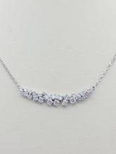 Load image into Gallery viewer, 1.55 CT Cluster Diamond Necklace - 14k White Gold