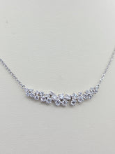 Load image into Gallery viewer, 1.55 CT Cluster Diamond Necklace - 14k White Gold