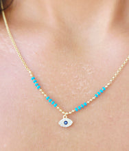 Load image into Gallery viewer, Evil Eye Beaded Necklace
