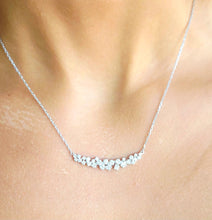 Load image into Gallery viewer, 1.55 CT Cluster Diamond Necklace - 14k White Gold
