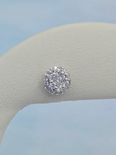 Load image into Gallery viewer, Diamond Cluster Stud Earrings .47 Carats - 14K White Gold