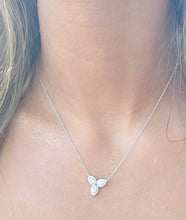 Load image into Gallery viewer, Three Marquise Diamond Necklace - 14k White Gold