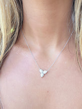 Load image into Gallery viewer, Three Marquise Diamond Necklace - 14k White Gold