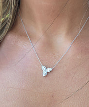 Load image into Gallery viewer, Three Marquise Diamond Necklace - 14k White Gold