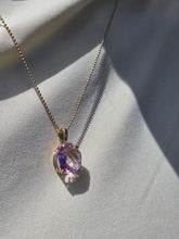 Load image into Gallery viewer, 14K Gold Pink Topaz Solitaire Necklace and Chain