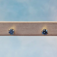 Load image into Gallery viewer, Blue Diamond Lab Earrings