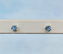 Load image into Gallery viewer, Blue Diamond Lab Earrings